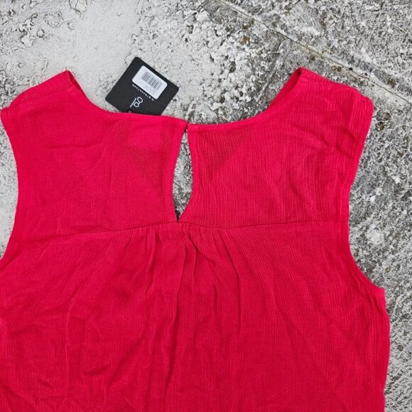 GL by Gibson Look Women Top Red V Neck Sleeve Less Blouse Shirt Size S NWT Bran - Picture 7 of 11